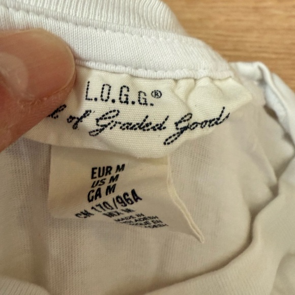 5/$25 - H&M White T-Shirt with Love Graphic - Picture 3 of 6